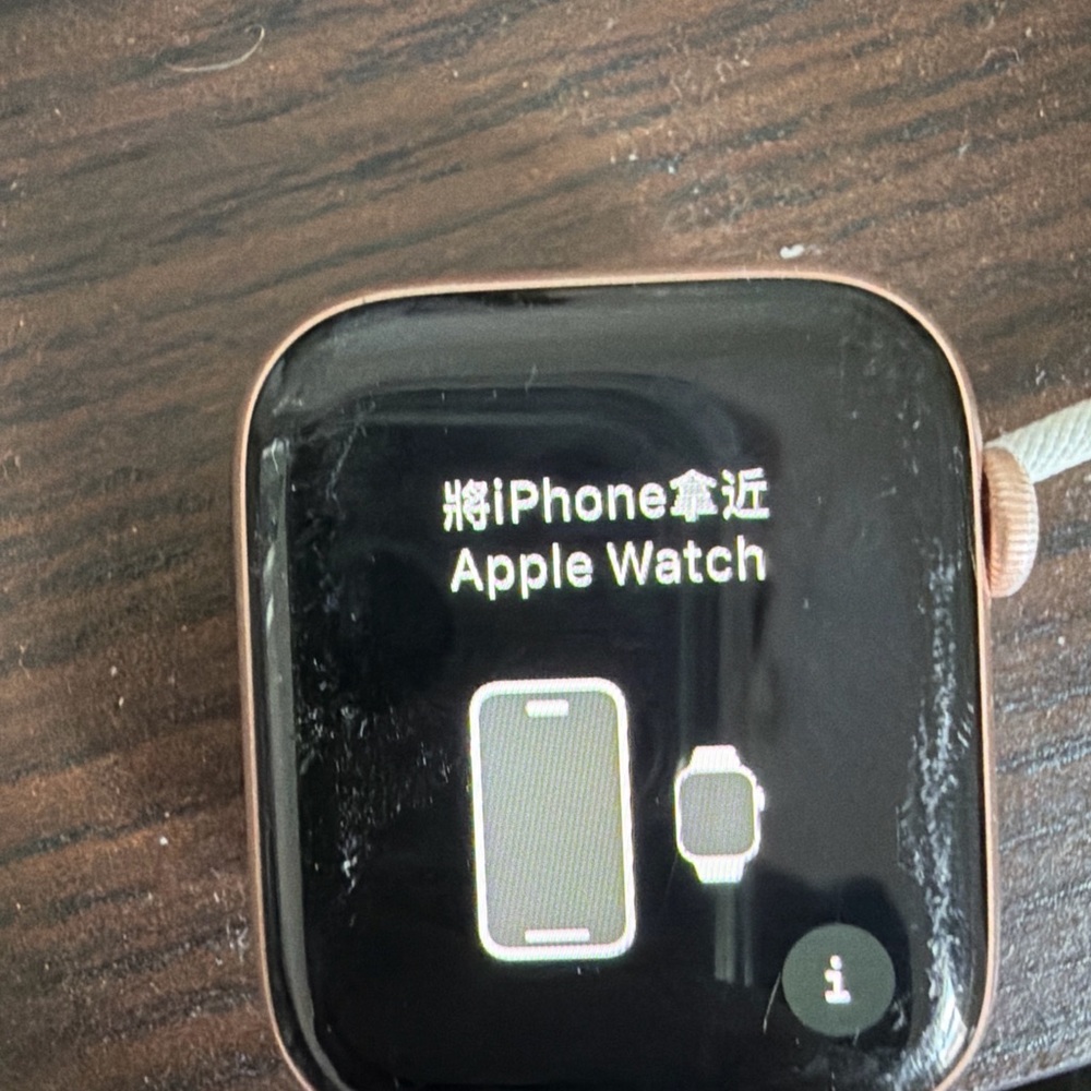 Apple Watch Rose Gold Case with Black Screen